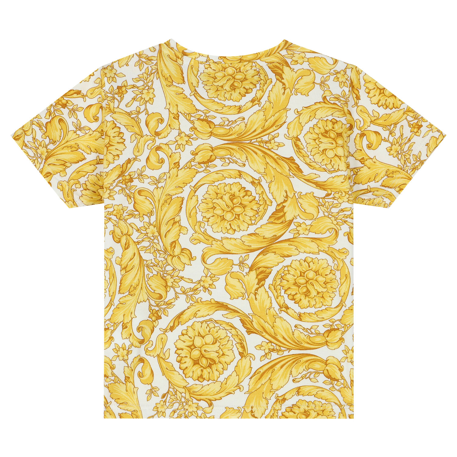 Younger Boys Ivory & Gold Barocco T-Shirt, 1, hi-res