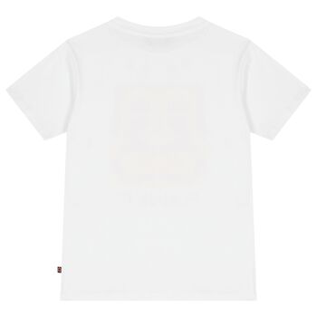 Girls White & Pink Logo T-Shirt