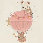 Younger Girls Ivory Graphic Long Sleeve Top, 1, hi-res
