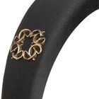 Girls Black Logo Padded Headband, 1, hi-res