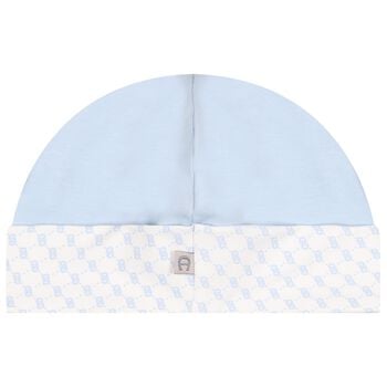 Baby Boys Blue & White Logo Hat