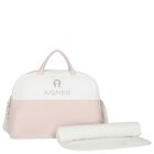 White & Beige Logo Baby Changing Bag, 1, hi-res