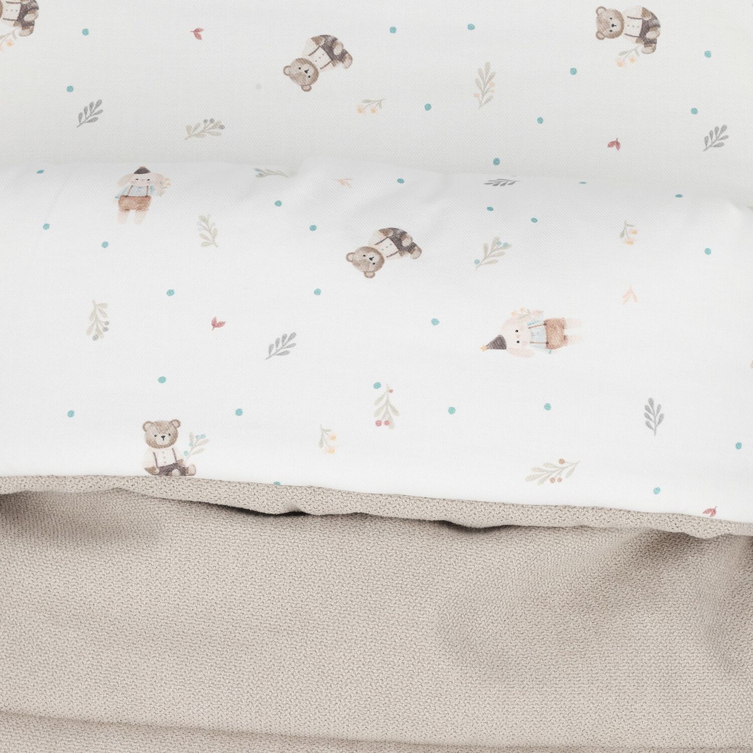 Ivory & Beige Teddy Bear Baby Nest , 2, hi-res