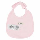 Baby Girls Pink Heart Bib, 1, hi-res
