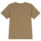 Boys Beige Logo T-Shirt, 1, hi-res