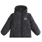 Boys Grey Logo Puffer Jacket, 1, hi-res