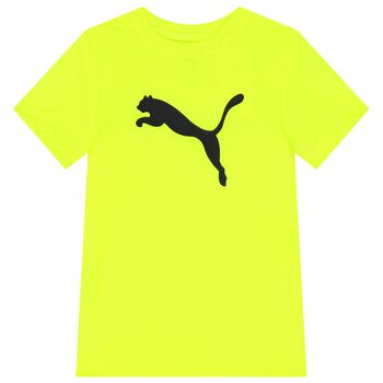 Boys Neon Yellow Logo T-Shirt