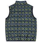 Boys Navy Blue Logo Reversible Gilet, 1, hi-res