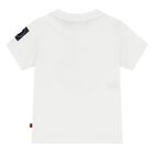 Younger Boys White & Gold Logo T-Shirt, 1, hi-res