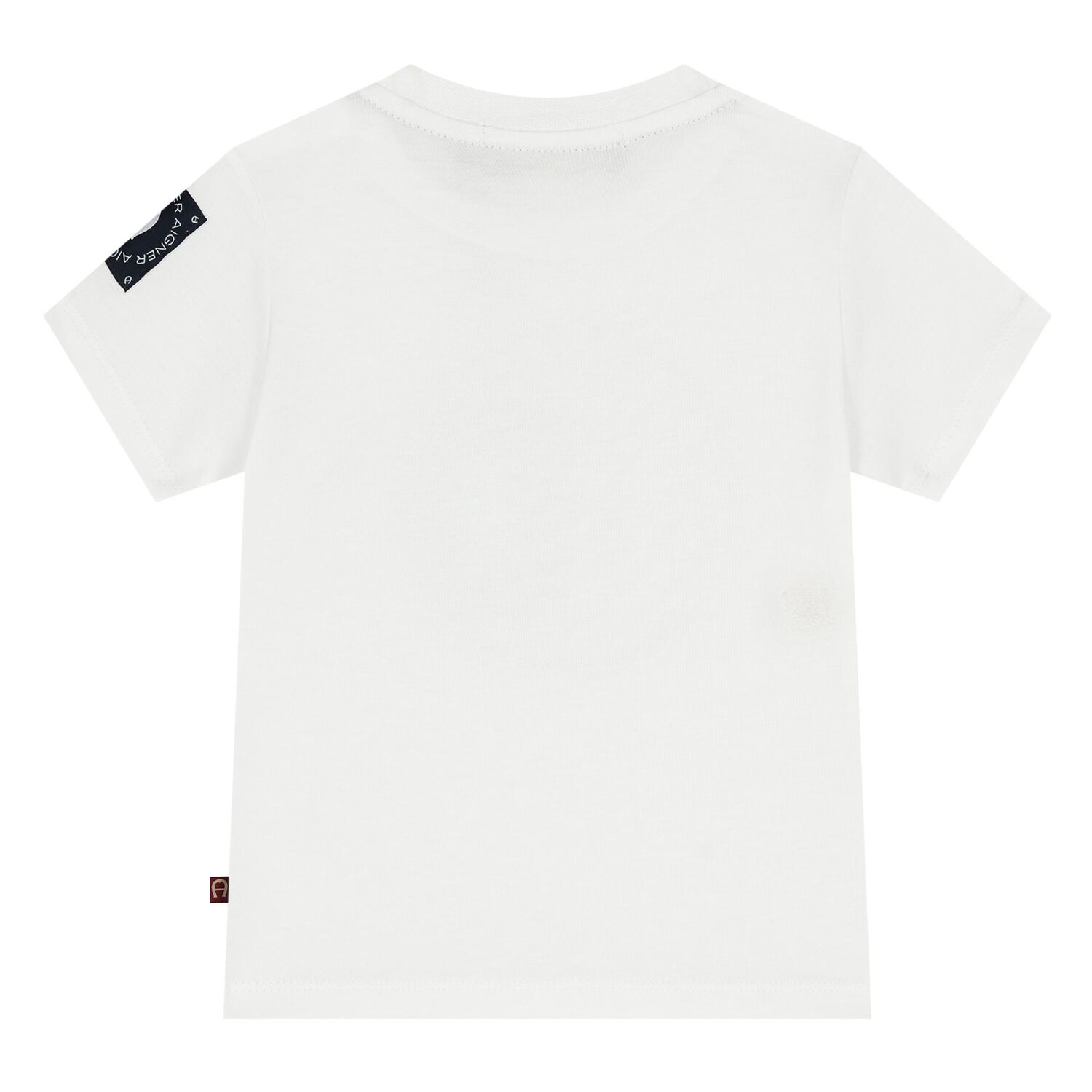 Younger Boys White & Gold Logo T-Shirt, 1, hi-res image number null