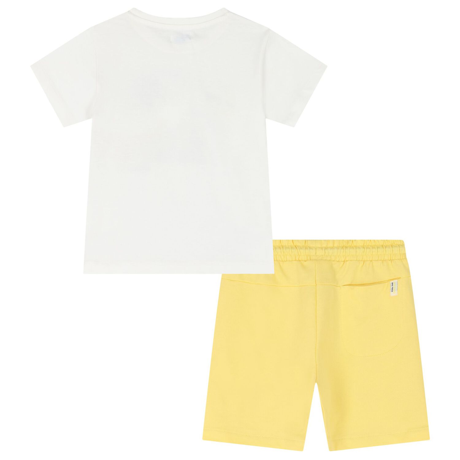 Boys White & Yellow Surfing Board Shorts Set, 2, hi-res image number null