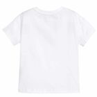 Girls White Etoile T-Shirt, 1, hi-res