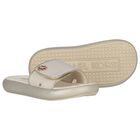 Girls Ivory & Gold Logo Sliders, 1, hi-res