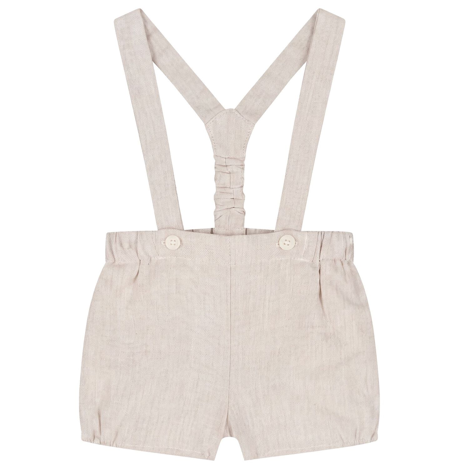 Baby Boys Ivory & Beige Shorts Set , 2, hi-res
