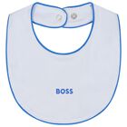 Baby Boys Blue Logo Romper Gift Set, 1, hi-res