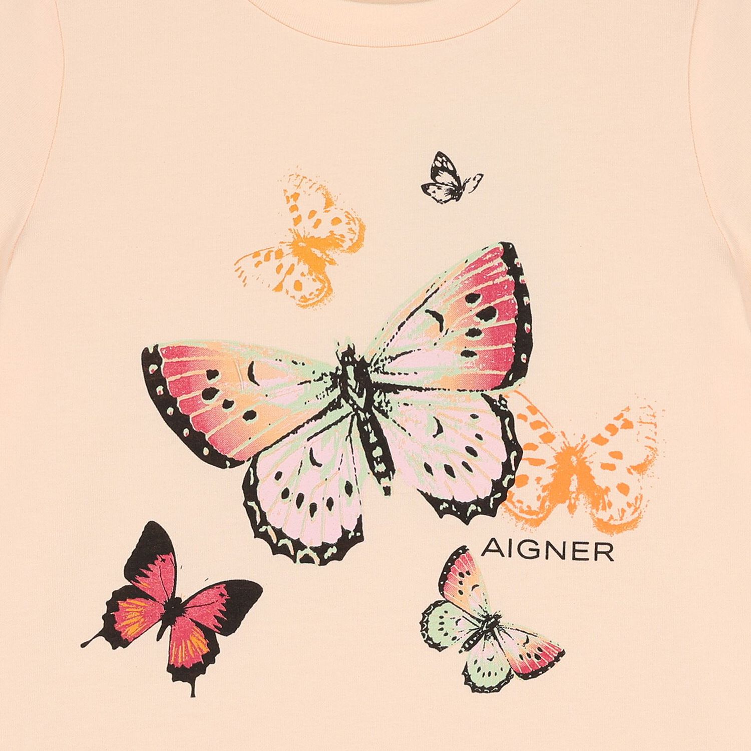 Girls Pink Butterflies Logo Dress, 2, hi-res