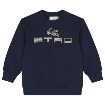 Navy Blue Logo Sweatshirt