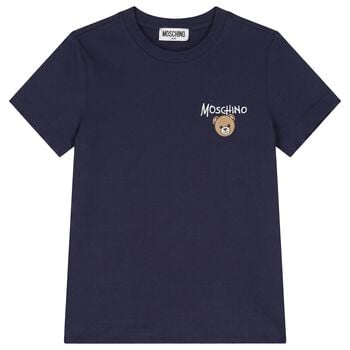 Navy Blue Teddy Bear Logo T-Shirt