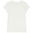 Girls White Bear Logo T-Shirt, 1, hi-res