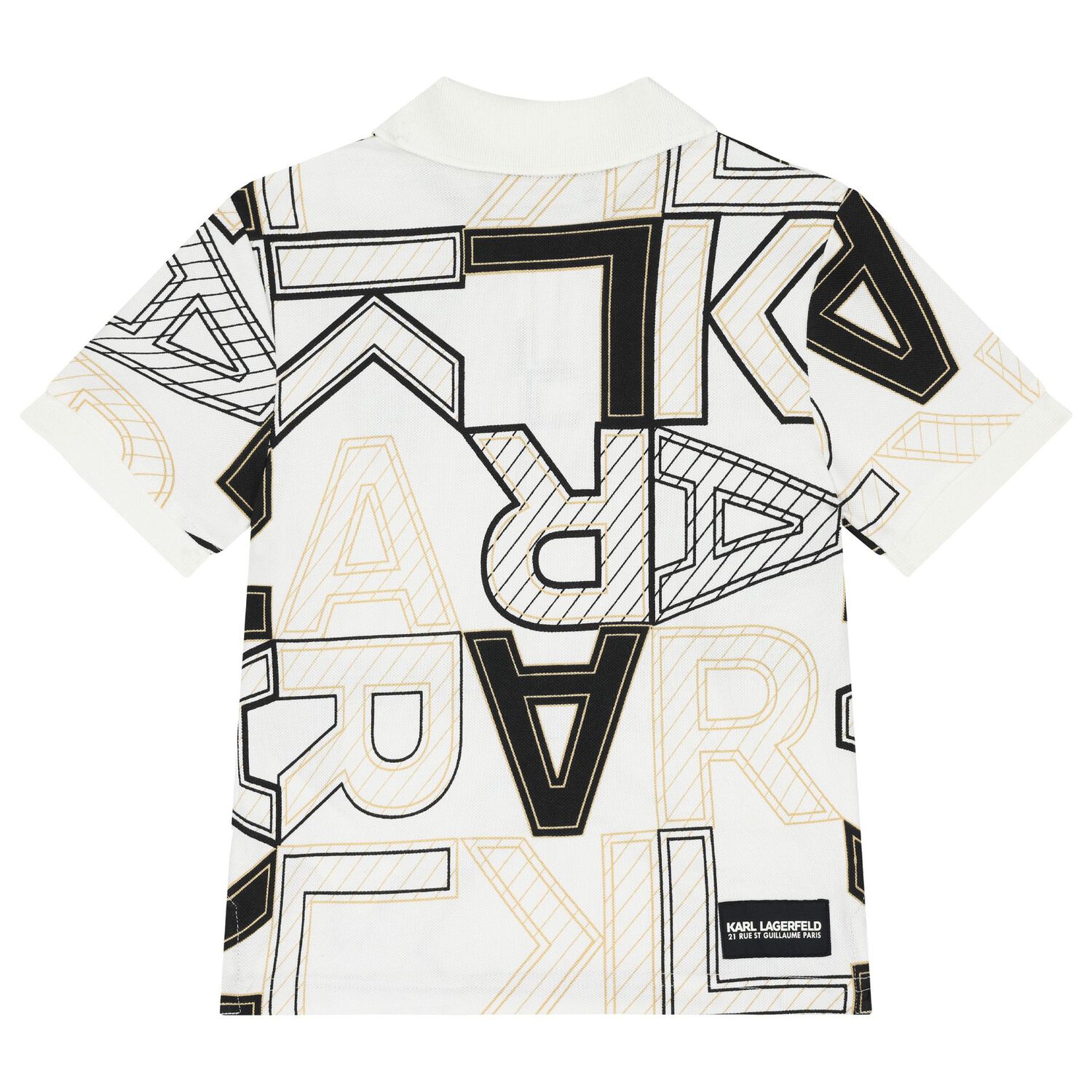 Boys White Logo Polo Shirt, 1, hi-res