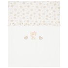 Baby Girls Ivory Teddy Bear Blanket, 1, hi-res