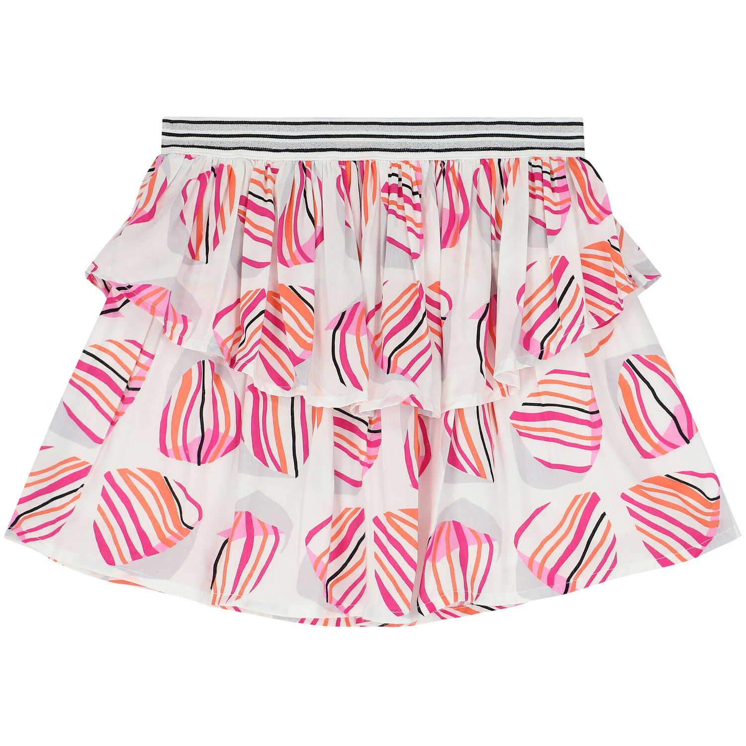 Girls White Ruffle Skirt, 1, hi-res image number null