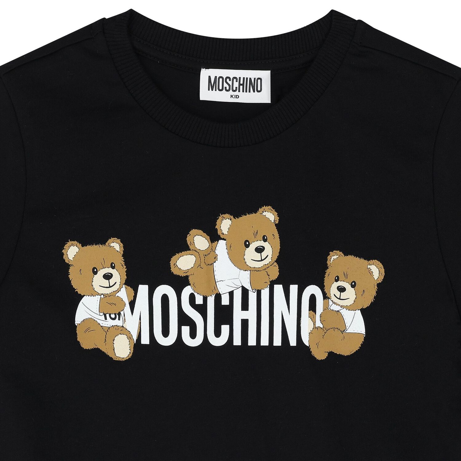 Black Teddy Bear Logo T-Shirt, 7, hi-res