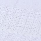 White Cotton Knit Baby Blanket, 3, hi-res