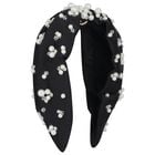 Girls Black Pearl & Cystal Headband, 1, hi-res