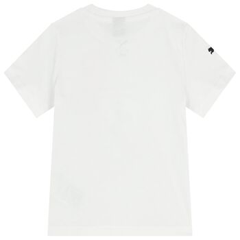 Boys White Ferrari Logo T-Shirt