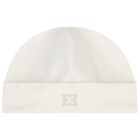 Baby Girls Ivory Logo Baby Hat, 1, hi-res