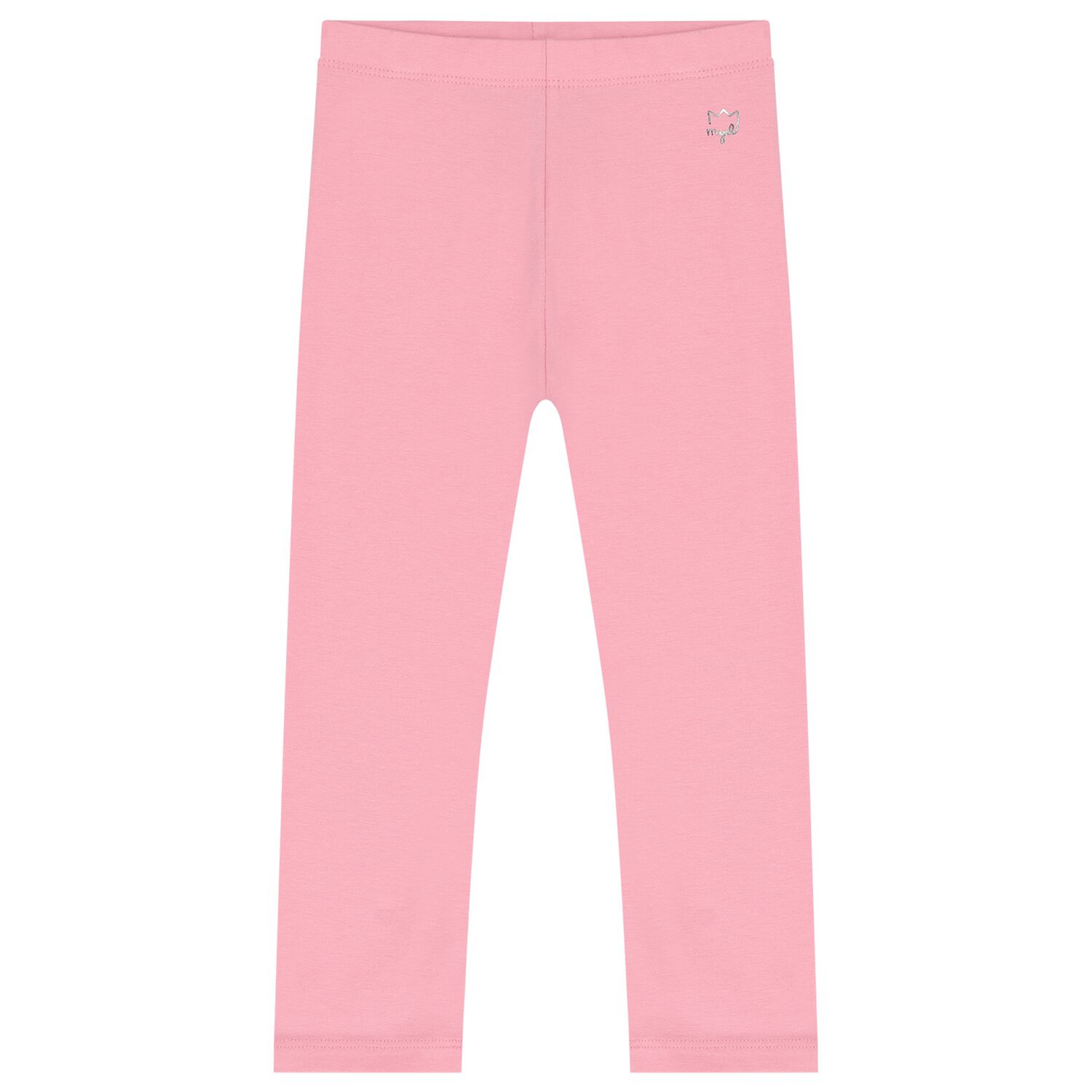 Girls Pink Logo Leggings, 4, hi-res