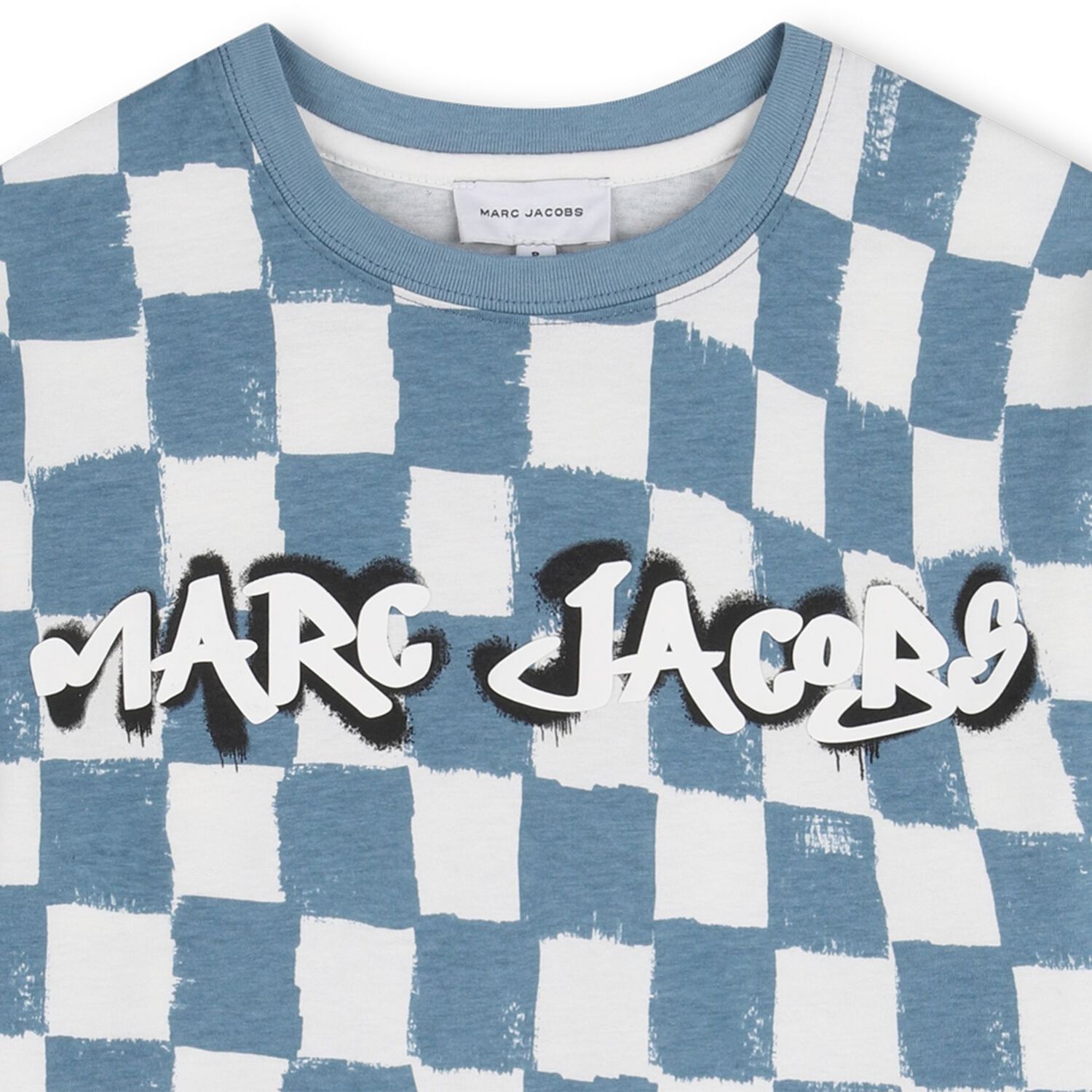 Boys Blue & White Checkerboard T-Shirt, 1, hi-res