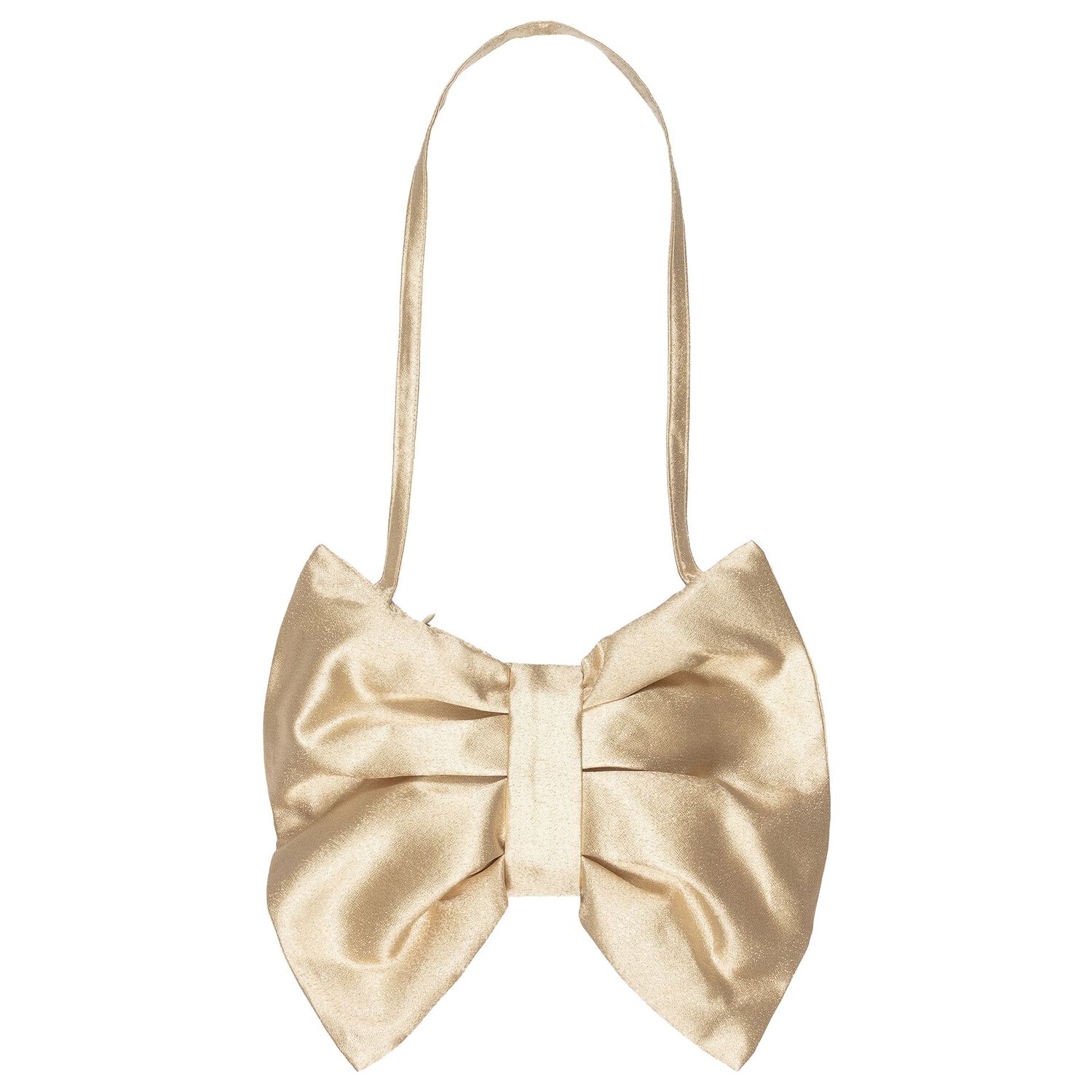 Girls Gold Bow Handbag, 1, hi-res