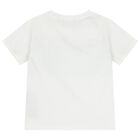 Boys White & Blue Logo T-Shirt, 1, hi-res