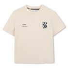 Boys Beige Logo T-Shirt, 2, hi-res