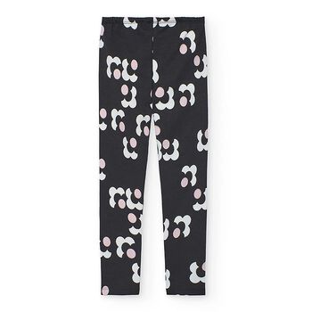 Girls Black Floral Leggings