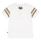 Younger Boys White Logo T-Shirt, 1, hi-res