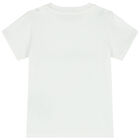 Younger Boys White Logo T-Shirt, 1, hi-res