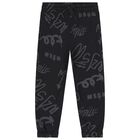 Boys Black Logo Joggers, 2, hi-res