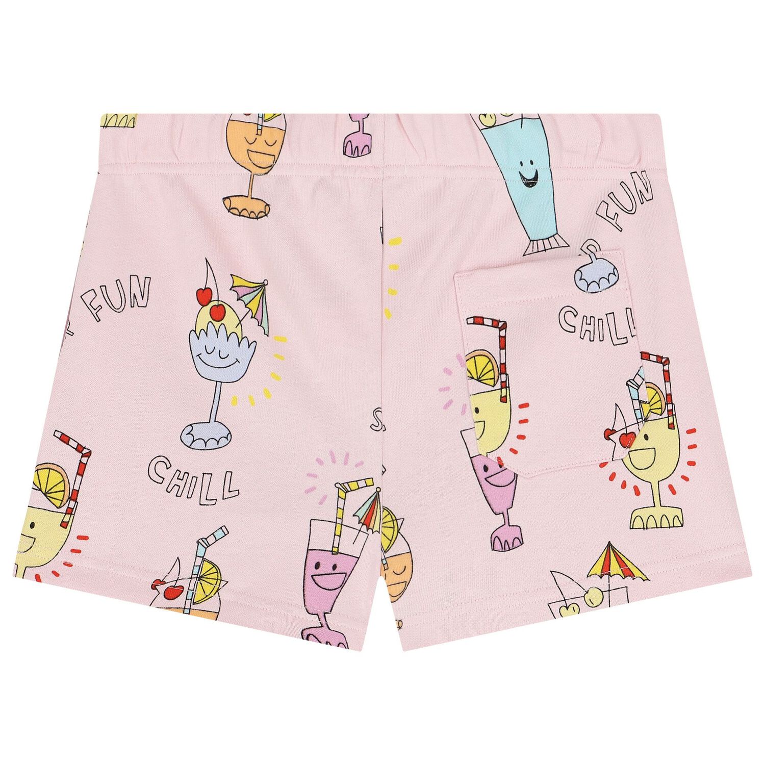 Girls Pink Cocktails Shorts, 1, hi-res