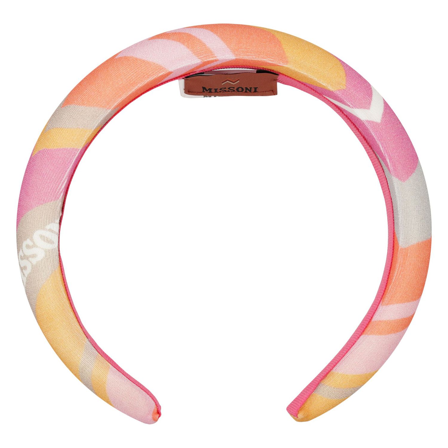 Girls Pink & Orange Zig Zag Headband, 1, hi-res