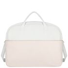 Baby Girls White & Pink Logo Changing Bag, 2, hi-res