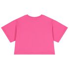 Girls Pink Teddy Bear Logo T-Shirt, 3, hi-res