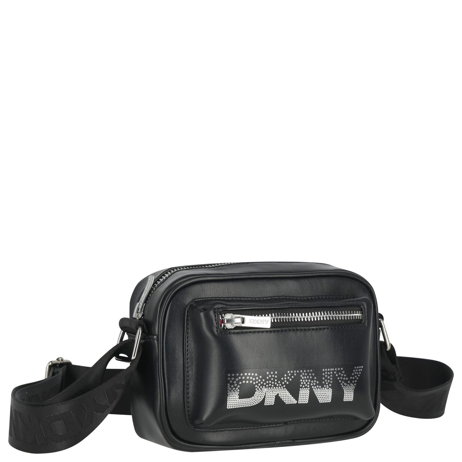 Girls Black Logo Bag, 2, hi-res