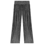 Girls Silver Pliss&eacute; Logo Trousers, 1, hi-res