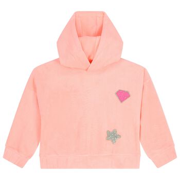 Girls Pink Hooded Top