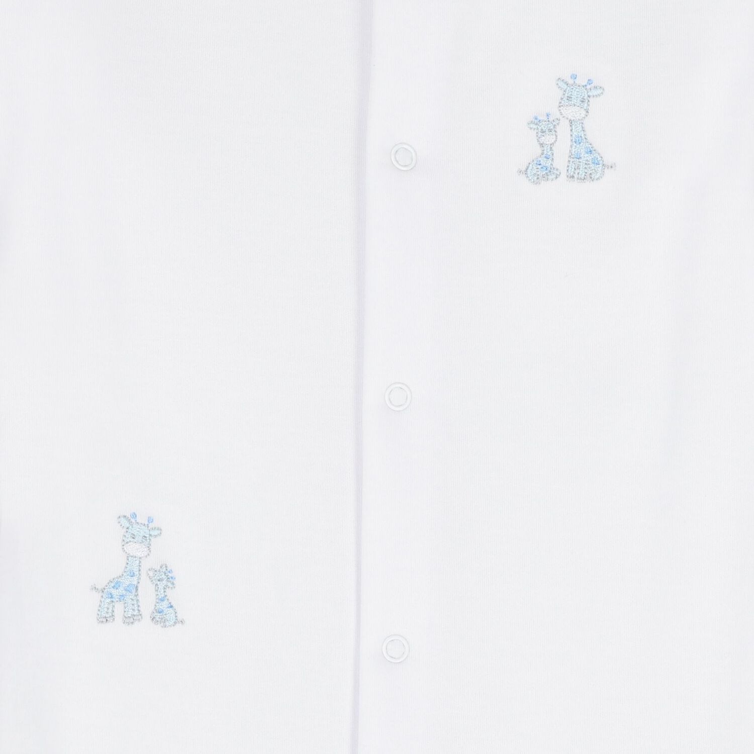 Baby Boys White & Blue Just Giraffe Babygrow Set, 1, hi-res