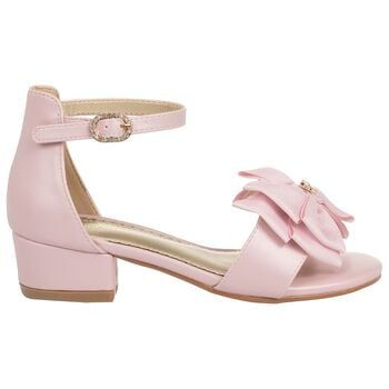 Girls Pink Bow Sandals