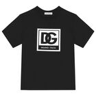 Boys Black Logo T-Shirt, 1, hi-res